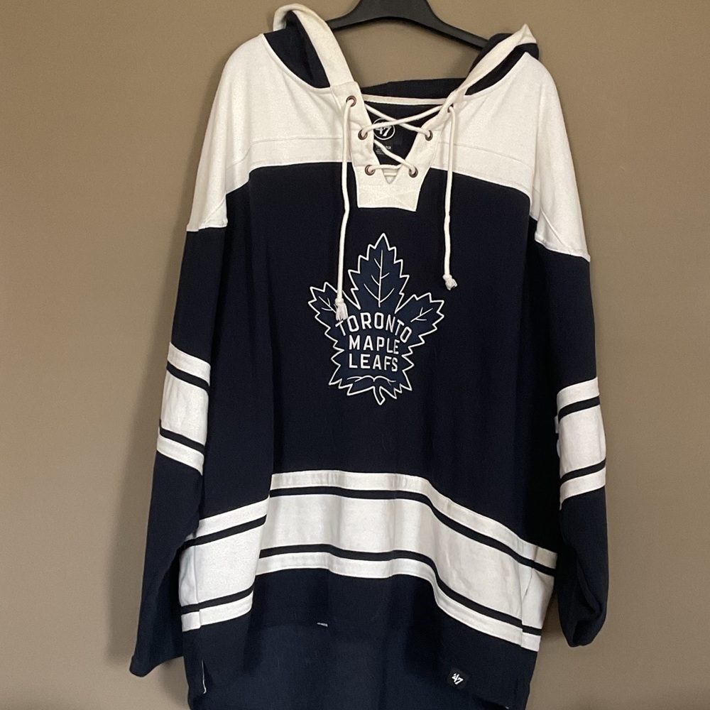 Toronto Maple Leafs Navy and White Men's Sweater